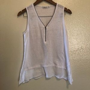 Bloomingdale's Red Haute Zippered Tank Top